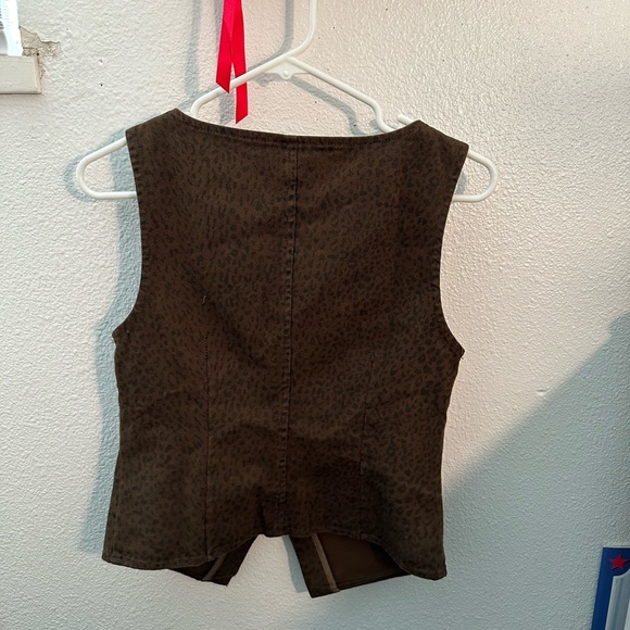 Böhme final sale leopard print denim vest - Picture 5 of 6